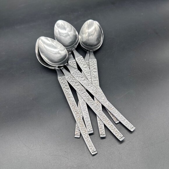 National Stainless Other - Vtg Tablespoons National Stainless Parma Japan Floral Mid Century Rose Floral